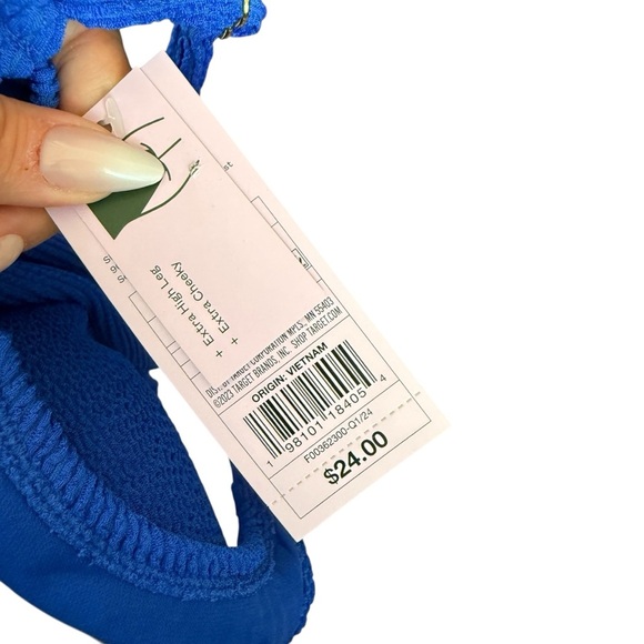 NWT Wild Fable Vibrant Blue One-Piece Swimsuit - Picture 5 of 5